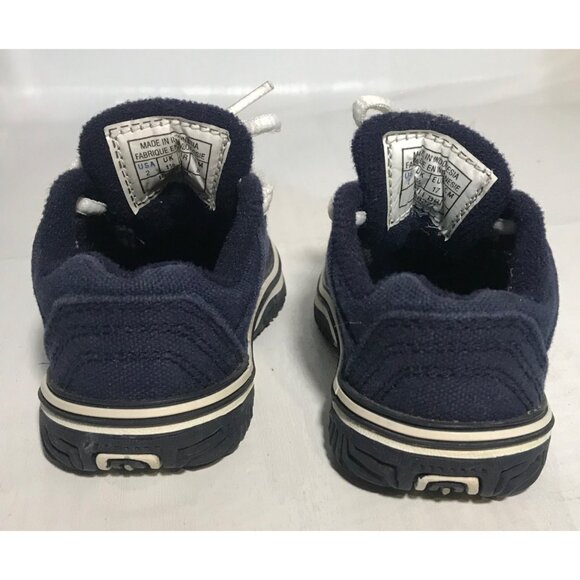 Reebok Toddler Shoes Navy Blue Size 2 With White Laces Comfortable & Durable - Picture 10 of 12